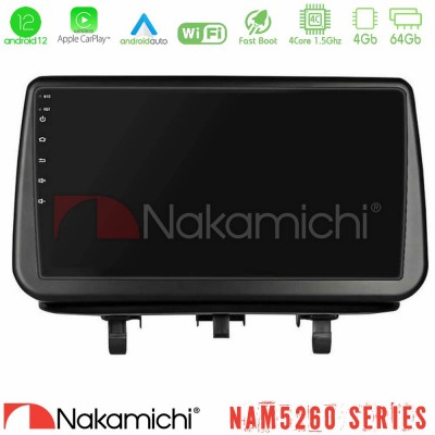 Nakamichi NAM5260 Series Opel Meriva B 2010-2017 4Core Android12 4+64GB Navigation Multimedia Tablet 9″ Με Carplay & Android Auto