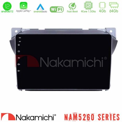 Nakamichi NAM5260 Series Suzuki Alto & Nissan Pixo 4Core Android12 4+64GB Navigation Multimedia Tablet 9″ Με Carplay & Android Auto