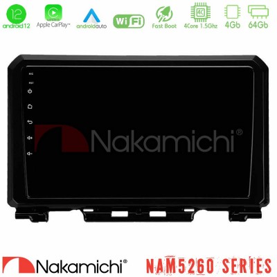 Nakamichi NAM5260 Series 4Core Android12 4+64GB Suzuki Jimny 2018-2022 Navigation Multimedia Tablet 9