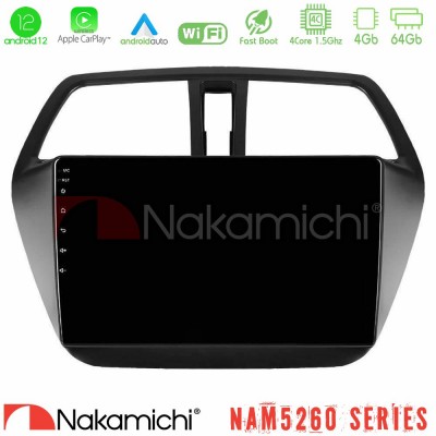 Nakamichi NAM5260 Series 4Core Android12 4+64GB Suzuki SX4 S-Cross Navigation Multimedia Tablet 9