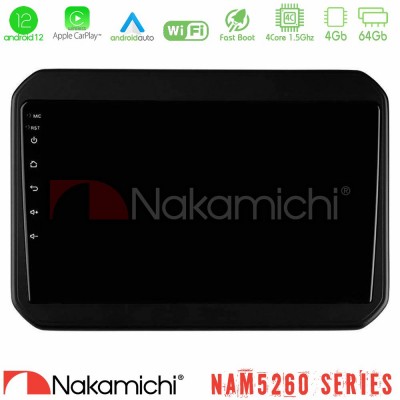 Nakamichi NAM5260 Series 4Core Android12 4+64GB Suzuki Ignis Navigation Multimedia Tablet 9