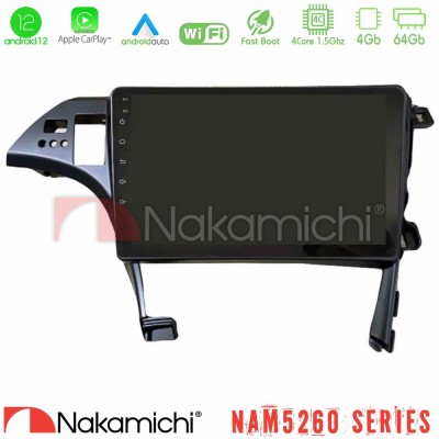 Nakamichi NAM5260 Series 4Core Android12 4+64GB Toyota Prius 2010-2015 Navigation Multimedia Tablet 10