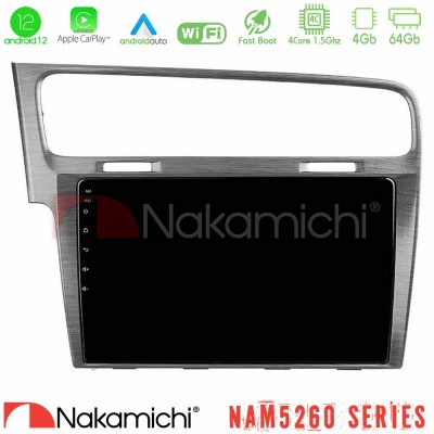 Nakamichi NAM5260 Series 4Core Android12 4+64GB VW GOLF 7 Navigation Multimedia Tablet 10