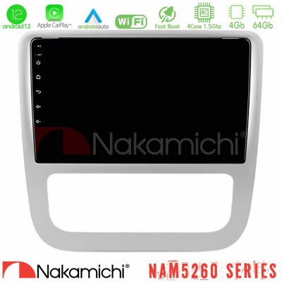 Nakamichi NAM5260 Series 4Core Android12 4+64GB VW Scirocco 2008-2014 Navigation Multimedia Tablet 9