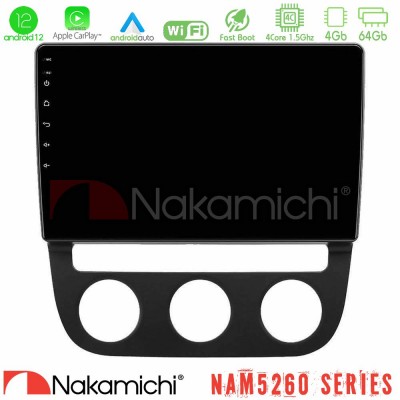 Nakamichi NAM5260 Series 4Core Android12 4+64GB VW Jetta Navigation Multimedia Tablet 10