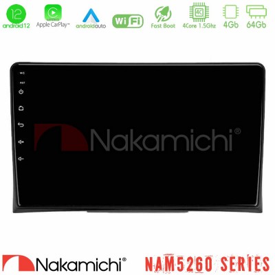 Nakamichi NAM5260 Series 4Core Android12 4+64GB VW Transporter 2003-2015 Navigation Multimedia Tablet 9