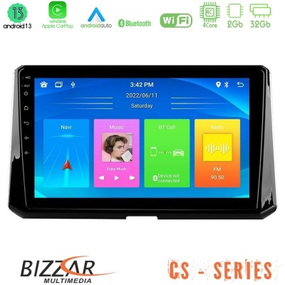 Bizzar CS Series 4Core Android13 2+32GB Toyota Corolla 2019-2022 Navigation Multimedia Tablet 9