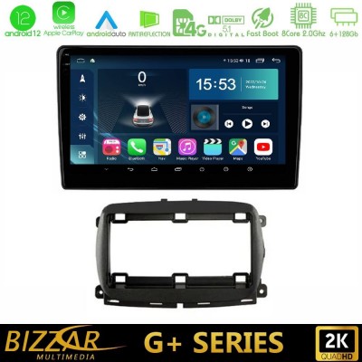 Bizzar G+ Series Fiat 500 2016> 8core Android12 6+128GB Navigation Multimedia Tablet 9