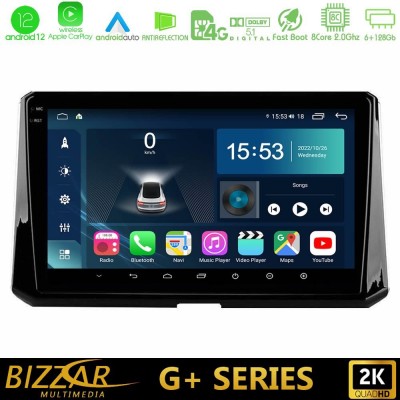 Bizzar G+ Series Toyota Corolla 2019-2022 8core Android12 6+128GB Navigation Multimedia Tablet 10