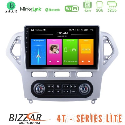 Bizzar 4T Series Ford Mondeo 2007-2011 (Auto A/C) 4Core Android13 2+32GB Navigation Multimedia Tablet 10