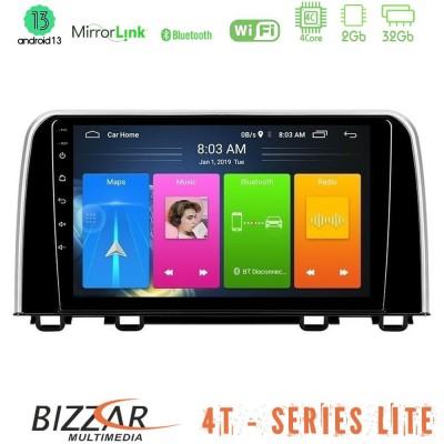 Bizzar 4T Series Honda CR-V 2019->4Core Android13 2+32GB Navigation Multimedia Tablet 10