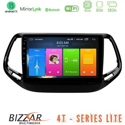 Bizzar 4T Series Jeep Compass 2017> 4Core Android13 2+32GB Navigation Multimedia Tablet 10