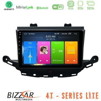 Bizzar 4T Series Opel Astra K 2015-2019 4Core Android13 2+32GB Navigation Multimedia Tablet 9