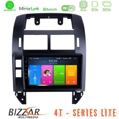 Bizzar 4T Series VW Polo 2002-2008 4Core Android13 2+32GB Navigation Multimedia Tablet 9