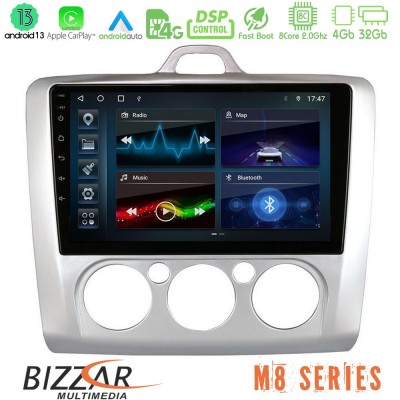 Bizzar M8 Series Ford Focus Manual AC 8core Android13 4+32GB Navigation Multimedia 9