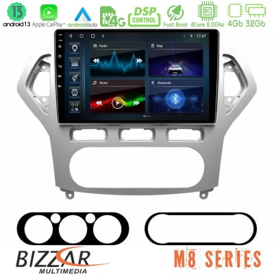 Bizzar M8 Series Ford Mondeo 2007-2010 AUTO A/C 8core Android13 4+32GB Navigation Multimedia Tablet 10