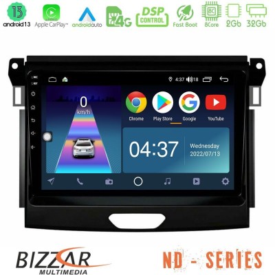 Bizzar ND Series 8Core Android13 2+32GB Ford Ranger 2017-2022 Navigation Multimedia Tablet 9