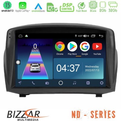 Bizzar ND Series 8Core Android13 2+32GB Ford Fiesta 2008-2016 Navigation Multimedia Tablet 9