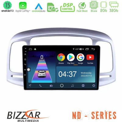 Bizzar ND Series 8Core Android13 2+32GB Hyundai Accent 2006-2011 Navigation Multimedia Tablet 9