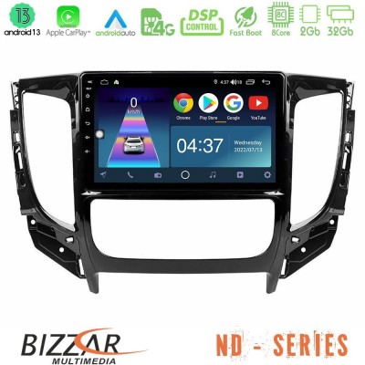 Bizzar ND Series 8Core Android13 2+32GB Mitsubishi L200 2016-> & Fiat Fullback (Auto A/C) Navigation Multimedia Tablet 9