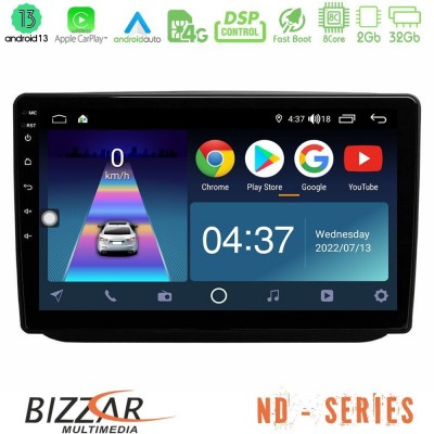 Bizzar ND Series 8Core Android13 2+32GB Skoda Fabia 2007-2014 Navigation Multimedia Tablet 10