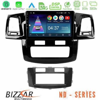 Bizzar ND Series 8Core Android13 2+32GB Toyota Hilux 2007-2011 Navigation Multimedia Tablet 9