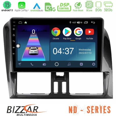 Bizzar ND Series 8Core Android13 2+32GB Volvo XC60 2009-2012 Navigation Multimedia Tablet 9