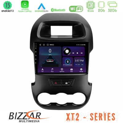 Bizzar XT2 Series 4Core Android13 2+32GB Ford Ranger 2012-2016 Navigation Multimedia Tablet 9