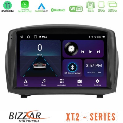 Bizzar XT2 Series 4Core Android13 2+32GB Ford Fiesta 2008-2016 Navigation Multimedia Tablet 9