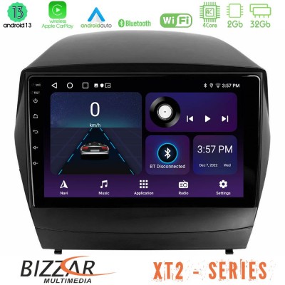 Bizzar XT2 Series 4Core Android13 2+32GB Hyundai IX35 Auto A/C Navigation Multimedia Tablet 9