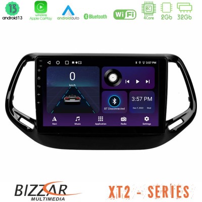 Bizzar XT2 Series 4Core Android13 2+32GB Jeep Compass 2017> Navigation Multimedia Tablet 10