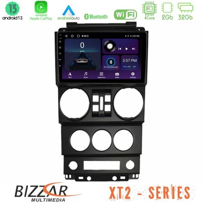 Bizzar XT2 Series 4Core Android13 2+32GB Jeep Wrangler 2008-2010 Navigation Multimedia Tablet 9