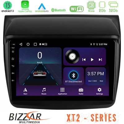 Bizzar XT2 Series 4Core Android13 2+32GB Mitsubishi L200 Navigation Multimedia Tablet 9