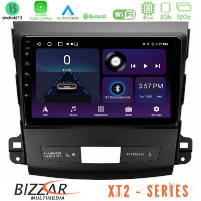 Bizzar XT2 Series 4Core Android13 2+32GB Mitsubishi Outlander/Citroen C-Crosser/Peugeot 4007 Navigation Multimedia Tablet 9