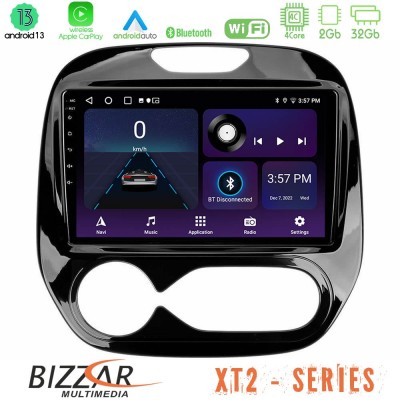 Bizzar XT2 Series 4Core Android13 2+32GB Renault Captur 2013-2019 (Auto AC) Navigation Multimedia Tablet 9