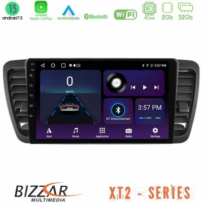 Bizzar XT2 Series 4Core Android13 2+32GB Subaru Legacy/Outback 2002-2008 Navigation Multimedia Tablet 9