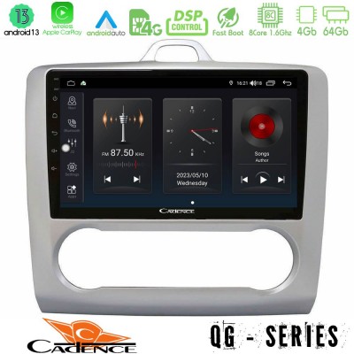 Cadence QG Series 8Core Android13 4+64GB Ford Focus Auto AC Navigation Multimedia Tablet 9