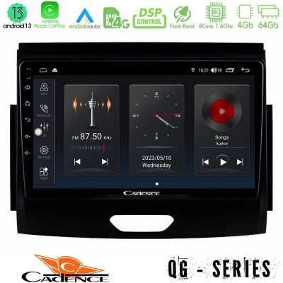 Cadence QG Series 8Core Android13 4+64GB Ford Ranger 2017-2022 Navigation Multimedia Tablet 9