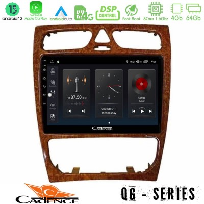 Cadence QG Series 8Core Android13 4+64GB Mercedes C Class (W203) Navigation Multimedia Tablet 9