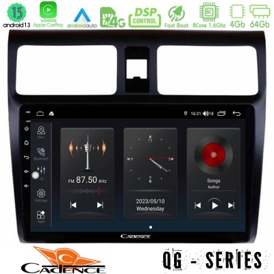 Cadence QG Series 8Core Android13 4+64GB Suzuki Swift 2005-2010 Navigation Multimedia Tablet 10