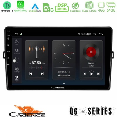 Cadence QG Series 8Core Android13 4+64GB Toyota Auris Navigation Multimedia Tablet 10