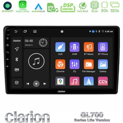 Clarion GL700 Lite Series Alfa Romeo Mito 2008-2014 8Core Android11 2+32GB Navigation Multimedia Tablet 9