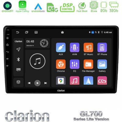 Clarion GL700 Lite Series Alfa Romeo Giulietta 2014-2021 8Core Android11 2+32GB Navigation Multimedia Tablet 9″ Με Carplay & Android Auto Με Carplay & Android Auto