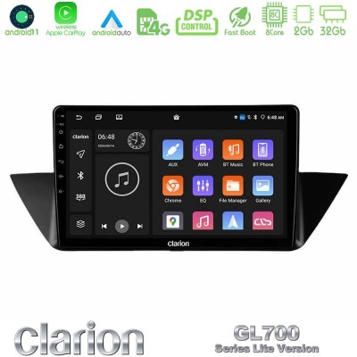 Clarion GL700 Lite Series 8Core Android11 2+32GB BMW Χ1 E84 Navigation Multimedia Tablet 10