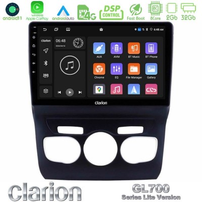 Clarion GL700 Lite Series 8Core Android11 2+32GB Citroen C4L Navigation Multimedia Tablet 10