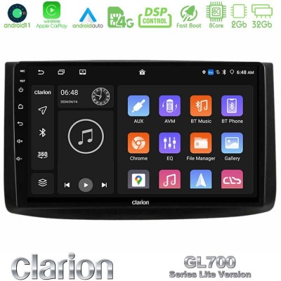 Clarion GL700 Lite Series 8Core Android11 2+32GB Chevrolet Aveo 2006-2010 Navigation Multimedia Tablet 9