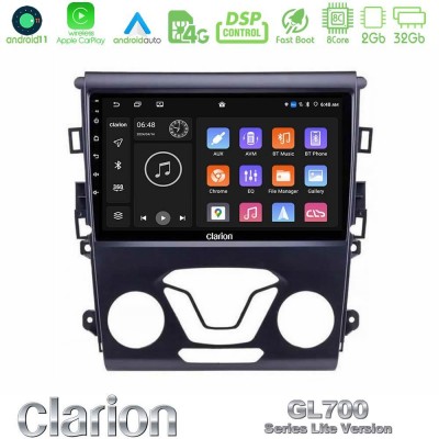 Clarion GL700 Lite Series 8Core Android11 2+32GB Ford Mondeo 2014-2017 Navigation Multimedia Tablet 9