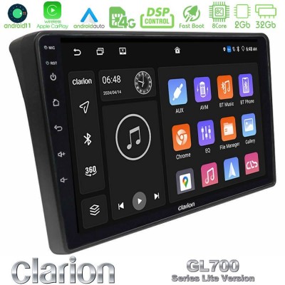 Clarion GL700 Lite Series 8Core Android11 2+32GB Fiat Ducato/Citroen Jumper/Peugeot Boxer Navigation Multimedia Tablet 9