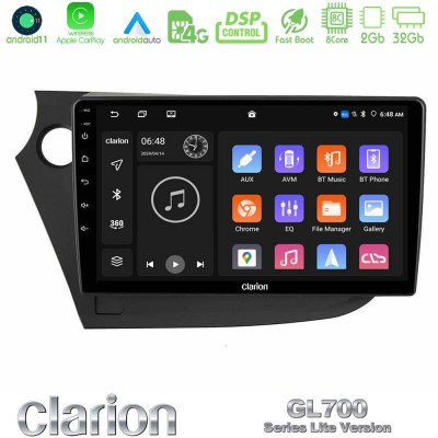 Clarion GL700 Lite Series 8Core Android11 2+32GB Honda Insight 2009-2015 Navigation Multimedia Tablet 9