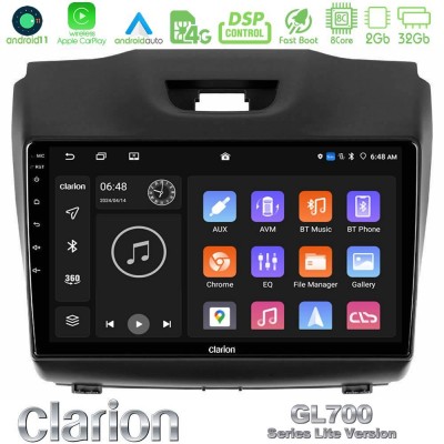 Clarion GL700 Lite Series 8Core Android11 2+32GB Isuzu D-MAX 2012-2019 Navigation Multimedia Tablet 9